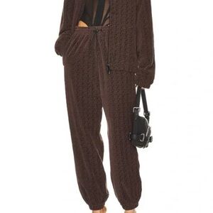 Alexander Wang logo velvet track pants